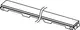 TECE Glasabdeckung in gerader Form, gefertigt aus poliertem Edelstahl. Die Abdeckung ist schlicht und funktional gestaltet.